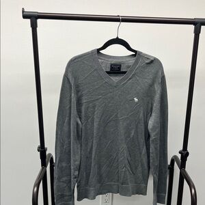 Abercrombie & Fitch Charcoal V-Neck Sweater